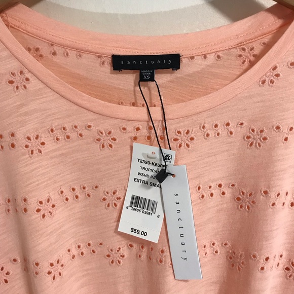 Sanctuary Tropicana Washed Papaya Front-tie Top - Picture 3 of 6